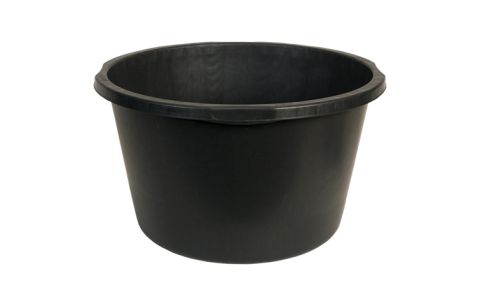 Mortelkuip rond PE zwart 40L