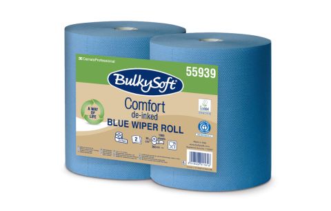 Handdoekpapier COMFORT op rol blauw 2 lagen 360m, 2rol