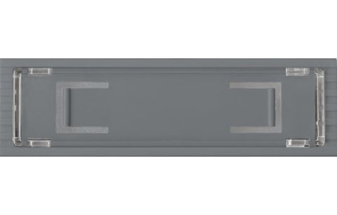 Naamplaathouder pvc grijs b85xh25mm