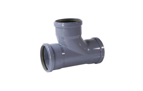 T-stuk pvc grijs 90 3 mof dia