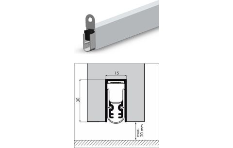 Valdorpel Soundproof, 15x30mm L=828mm