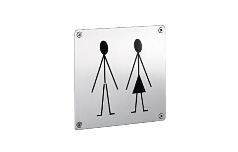 Pictogram dames-heren inox