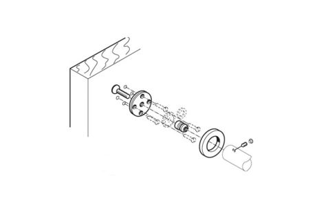 Rosacebevestiging inox 912/d dia 30