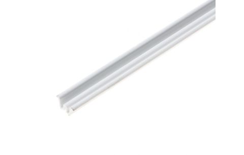 Rail schuif pvc wit b+0 9,5mmx2.5m