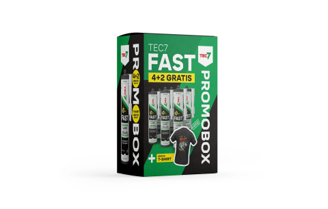 Lijm Tec7 Fast wit 290ml, Promobox: 4+2 gratis incl. T-Shirt