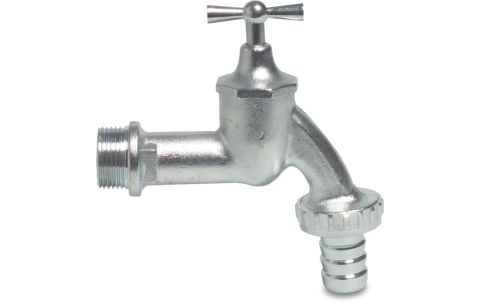 Wartelkraan messing mat-chroom buitendraad 1/2 12mm