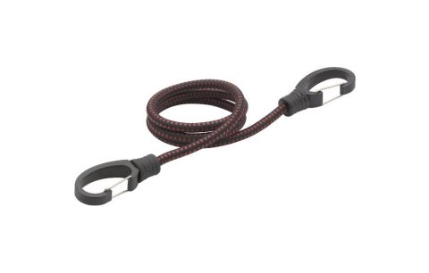 Elastiek rond 8.0mm zwart met 2 haken