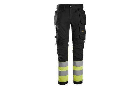Werkbroek Hi-Vis Stretch 6234 Zwart/Fuo Geel M88