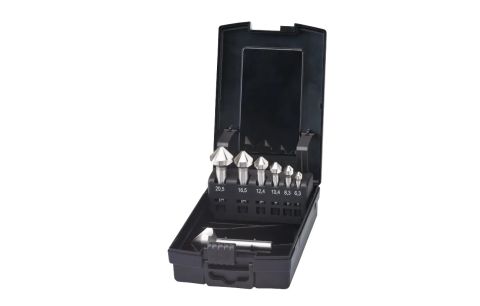 Verzinkfrezenset HSS-E 7-delig, 6.3 tot 25mm, 3 snijkanten