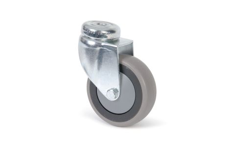 Wiel Rubber Zwenk Bout Grijs