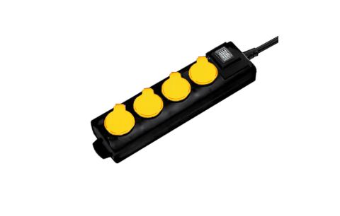 Verdeelblok H07RN-F 3G2.5 4 Stopcontacten + Schakelaar 5m