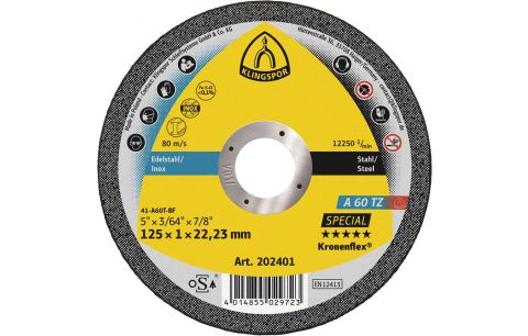 Snijschijf A60TZ SPEC rvs/n-