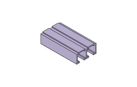 Looprail dubbel Alu F1 1040