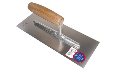 Plakspaan inox met houten handgreep