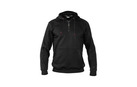 Hoodie 1/2 Rits INDY (340gr) COPES90 Zwart/Zwart L