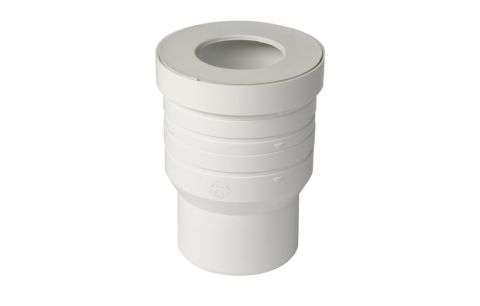 Wc-bocht pvc wit recht *