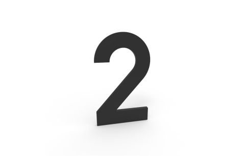 Huisnummer Zwart mat E32
