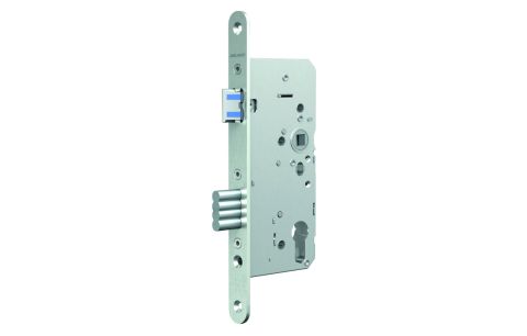 Antipaniekslot N1100 enkele deur, doorn 60mm, as 72mm functie B, afgeronde voorplaat inox, keerbaar