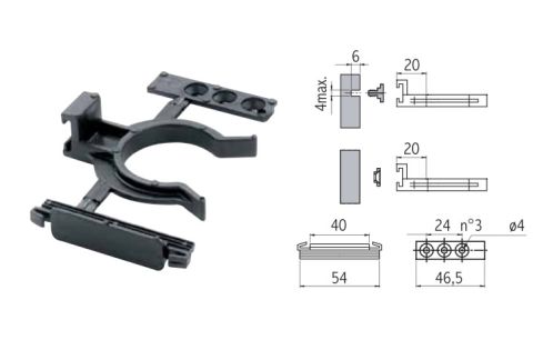 Clips pvc zwart