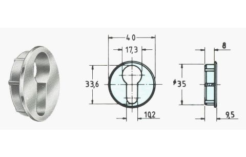 Sleutelplaat nik PZ rond  7421