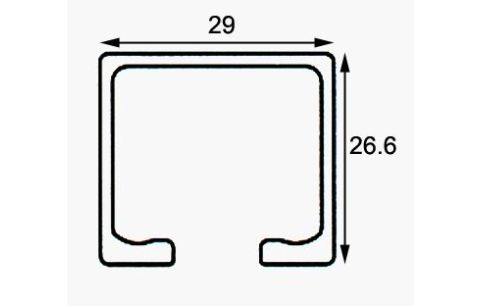 Bovenrail STANDARD alu 75kg