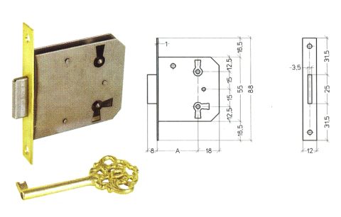 Kastslot-in BB koper LR15 G1016 (1sl)