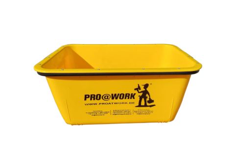 Mortelbak rechthoekig PE Pro@Work geel 200L