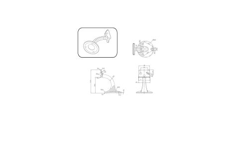 Leuninghouder inox BS SS304 zicht. bev.