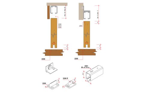 Schuifdeurkit 2210B 60kg