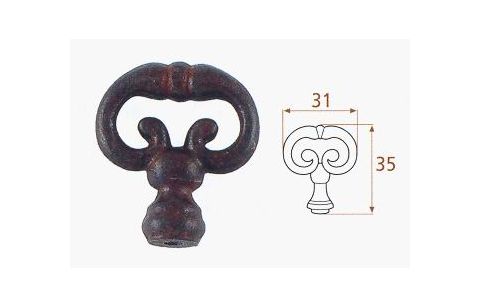 Sleutel vals voor meubel 28x35