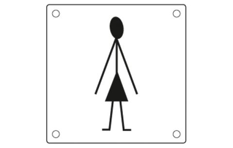 Pictogram dames inox