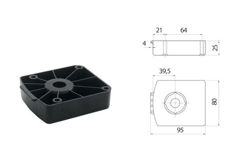 Basis pvc zwart opvijs