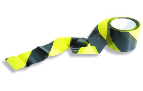 Signalisatielint 75mm geel/zwa (ds=100m)