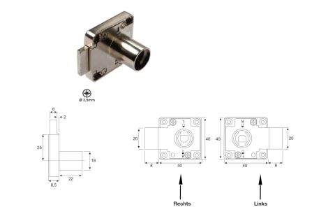 Kastslot opleg 1061 25mm