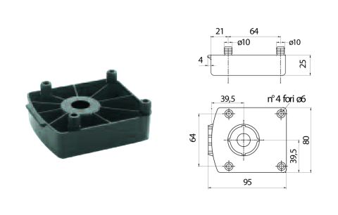 Basis pvc zwart inslag