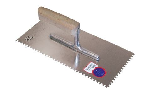 Lijmkam getand inox met handgreep