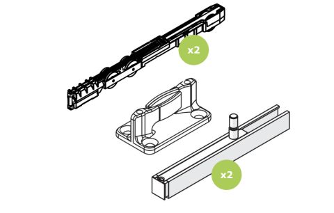 Schuifdeur Junior 100B (keuze stop of Softmove)