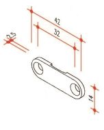 Houder pvc grijs deurrechter 2609