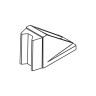 Stopper voor glazen Schuifdeur inox-look