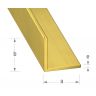 Hoekprofiel messing 10x10x1mm, 1m