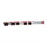 Rail alu 90cm met 5 clips