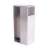 Inbouwkom inox 40mm rechthoek gesloten