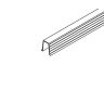Onderrail pvc zwart 1.3m