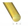 Profiel staaf rond, messing, dia 8mm, 1m