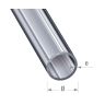 Buisprofiel rond, staal koud gewalst chroom, 16x1mm, 1mm