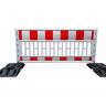 Hek pvc euro wit/rood 2000mm