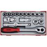 Doppenset 1/2 6kant 18-dlg tc-tray