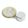 Magneet rond 15mm h8mm vernikkeld