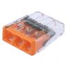 Lasklem 2273 Transp/Oranje 3x0.5-2.5mm²