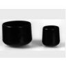 Dop opsteek rond zwart pvc